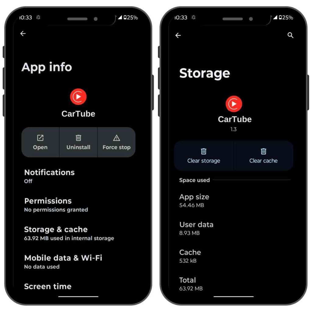 How to Clear CarTube App Cache