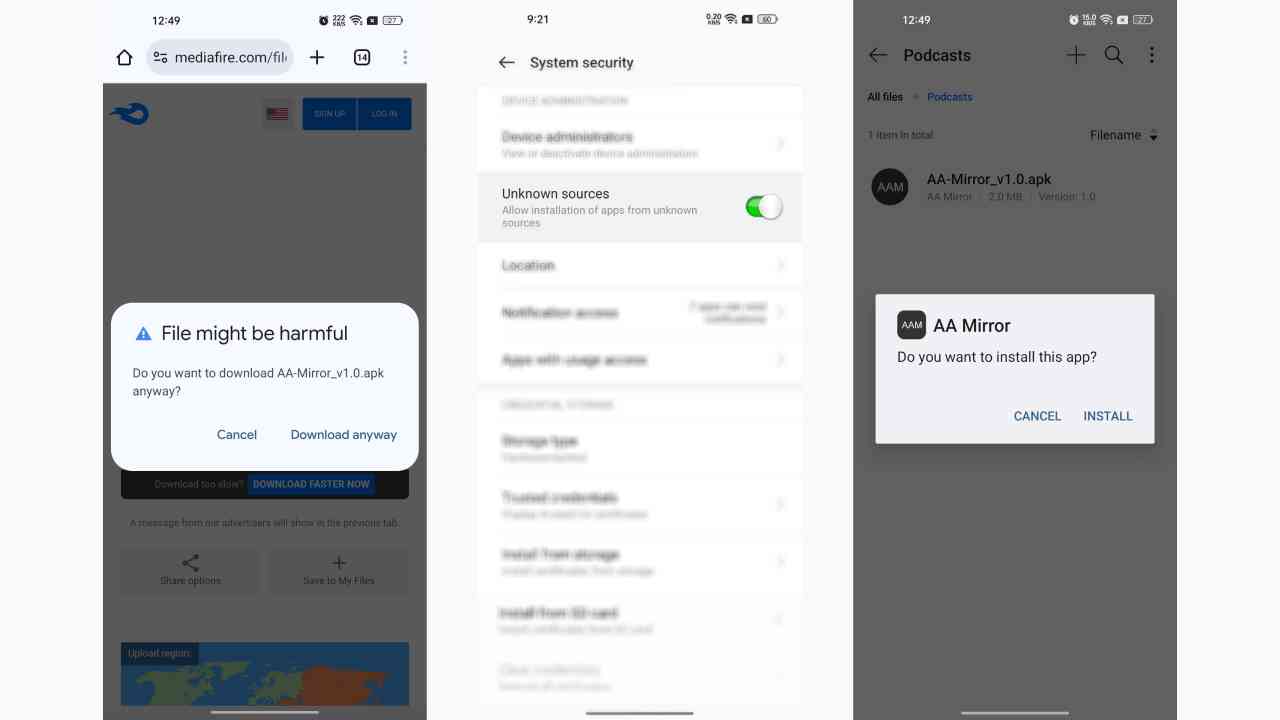 How to Download and Install AA Mirror